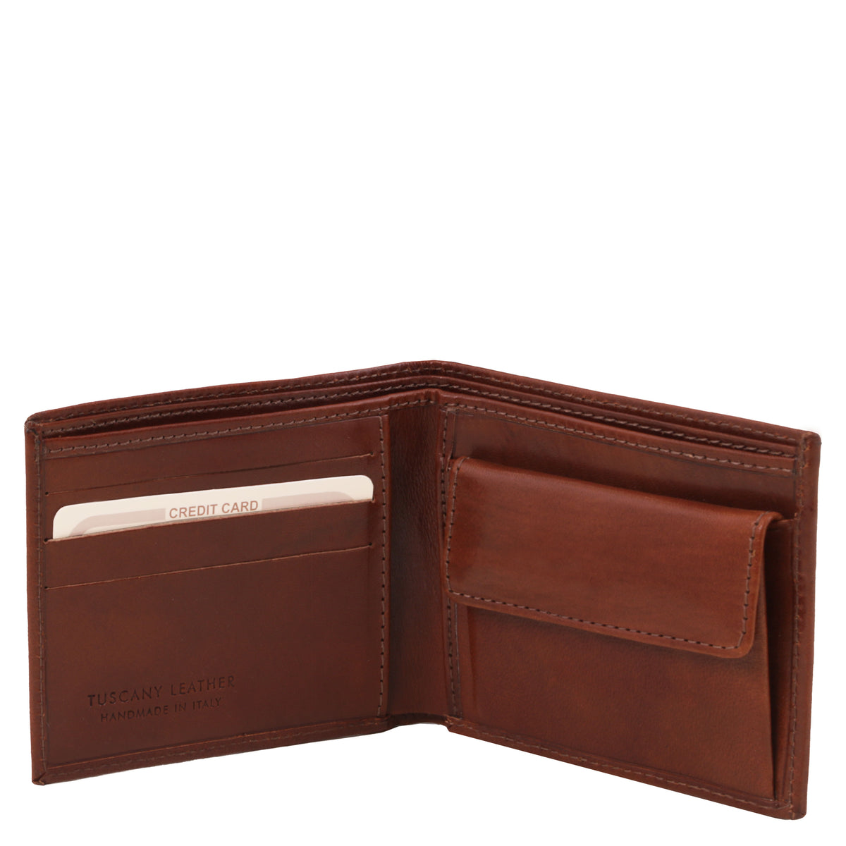 Portefeuille homme DOPPIO en cuir pleine fleur 2 volets