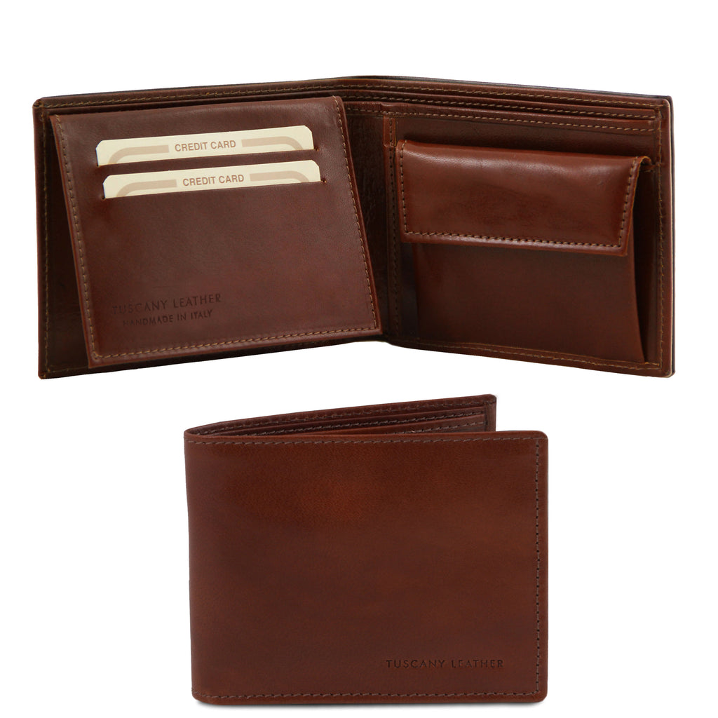 Portefeuille homme TRIPLO en cuir pleine fleur 3 volets