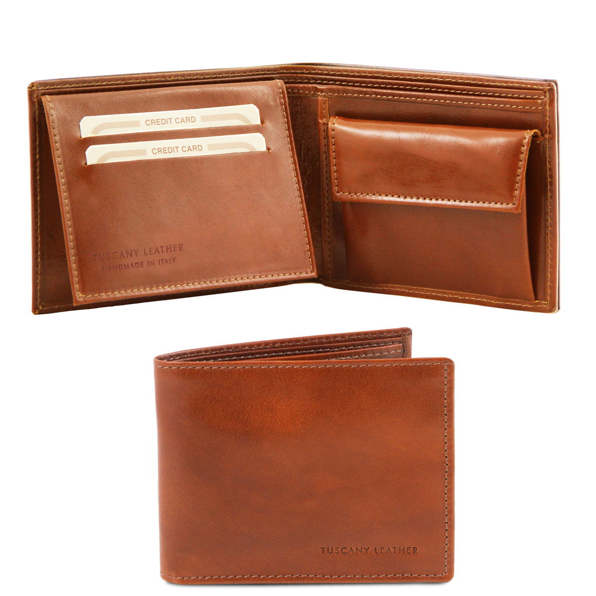Portefeuille homme TRIPLO en cuir pleine fleur 3 volets Image principale du produit