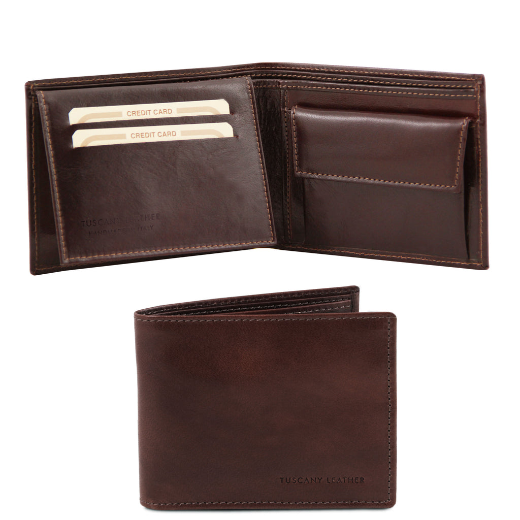 Portefeuille homme TRIPLO en cuir pleine fleur 3 volets