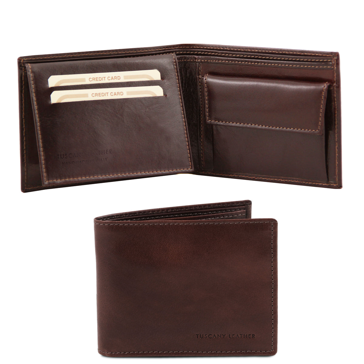 Portefeuille homme TRIPLO en cuir pleine fleur 3 volets