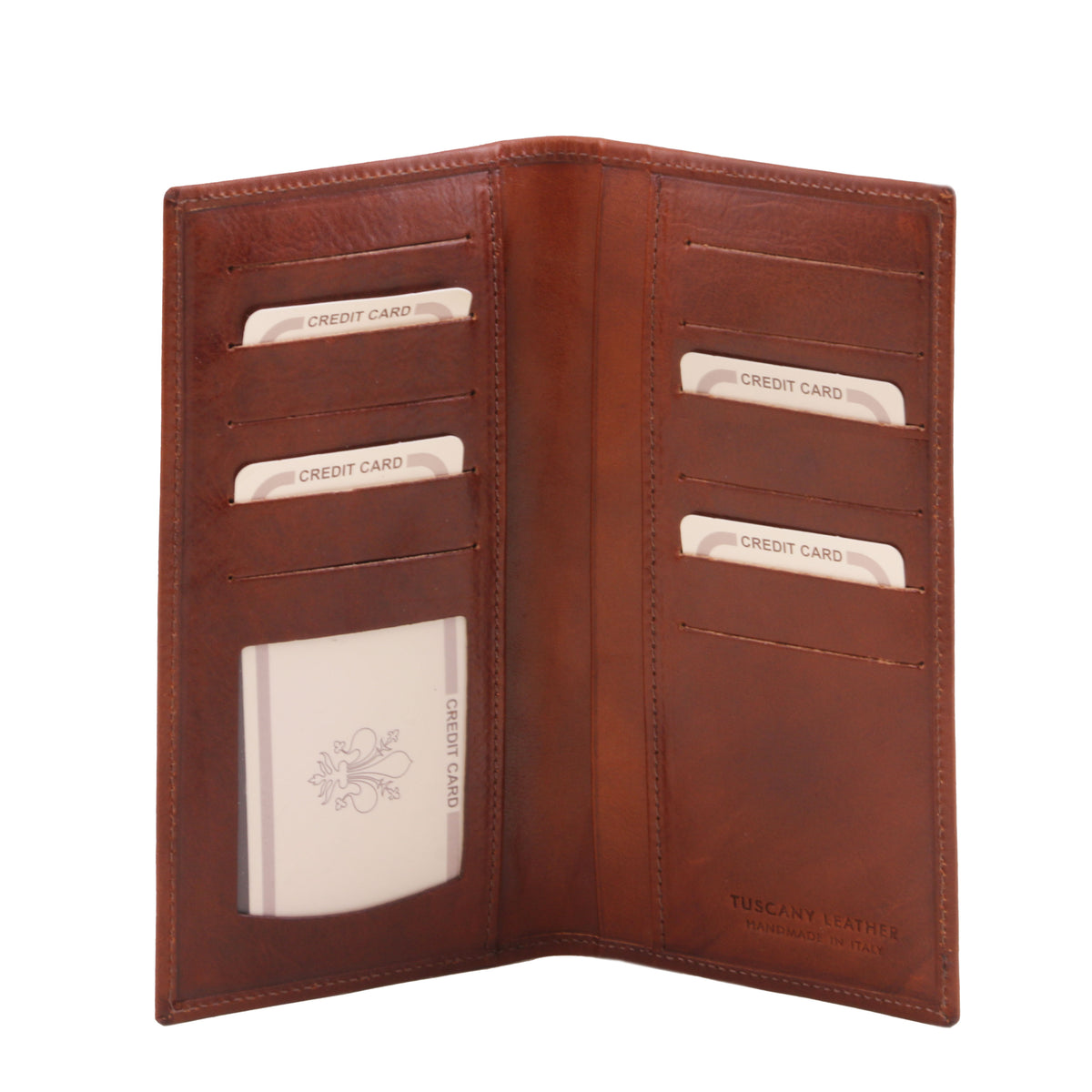 Portefeuille vertical homme UNDICI en cuir pleine fleur