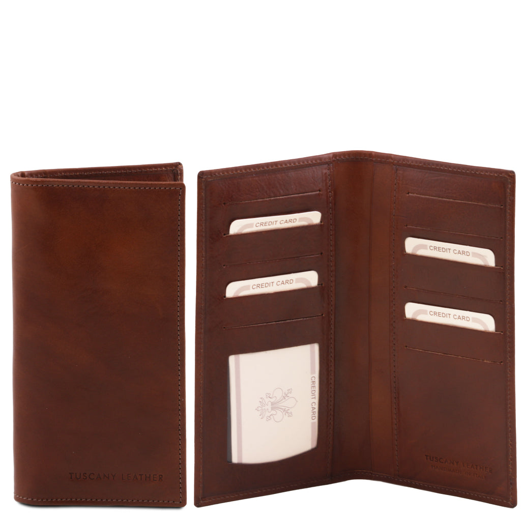 Portefeuille vertical homme UNDICI en cuir pleine fleur