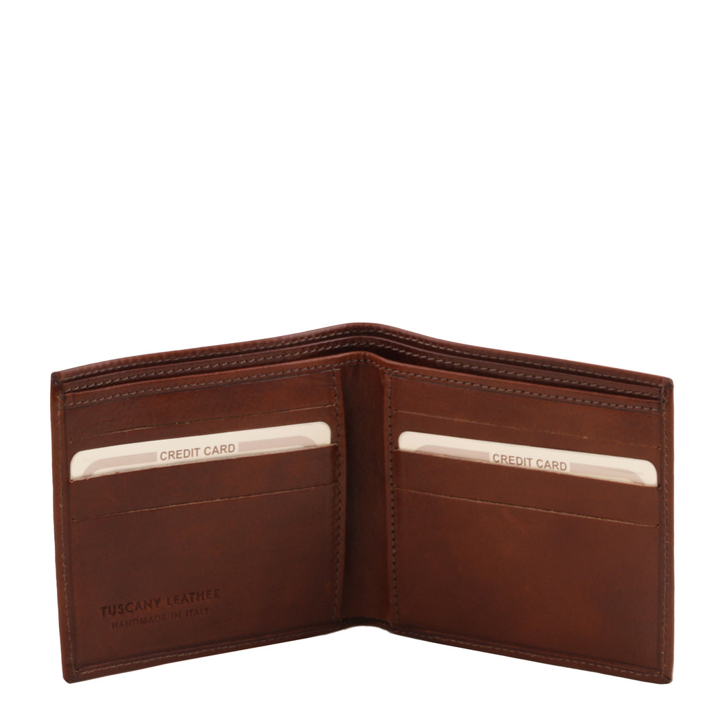 Portefeuille homme PURO en cuir pleine fleur 2 volets