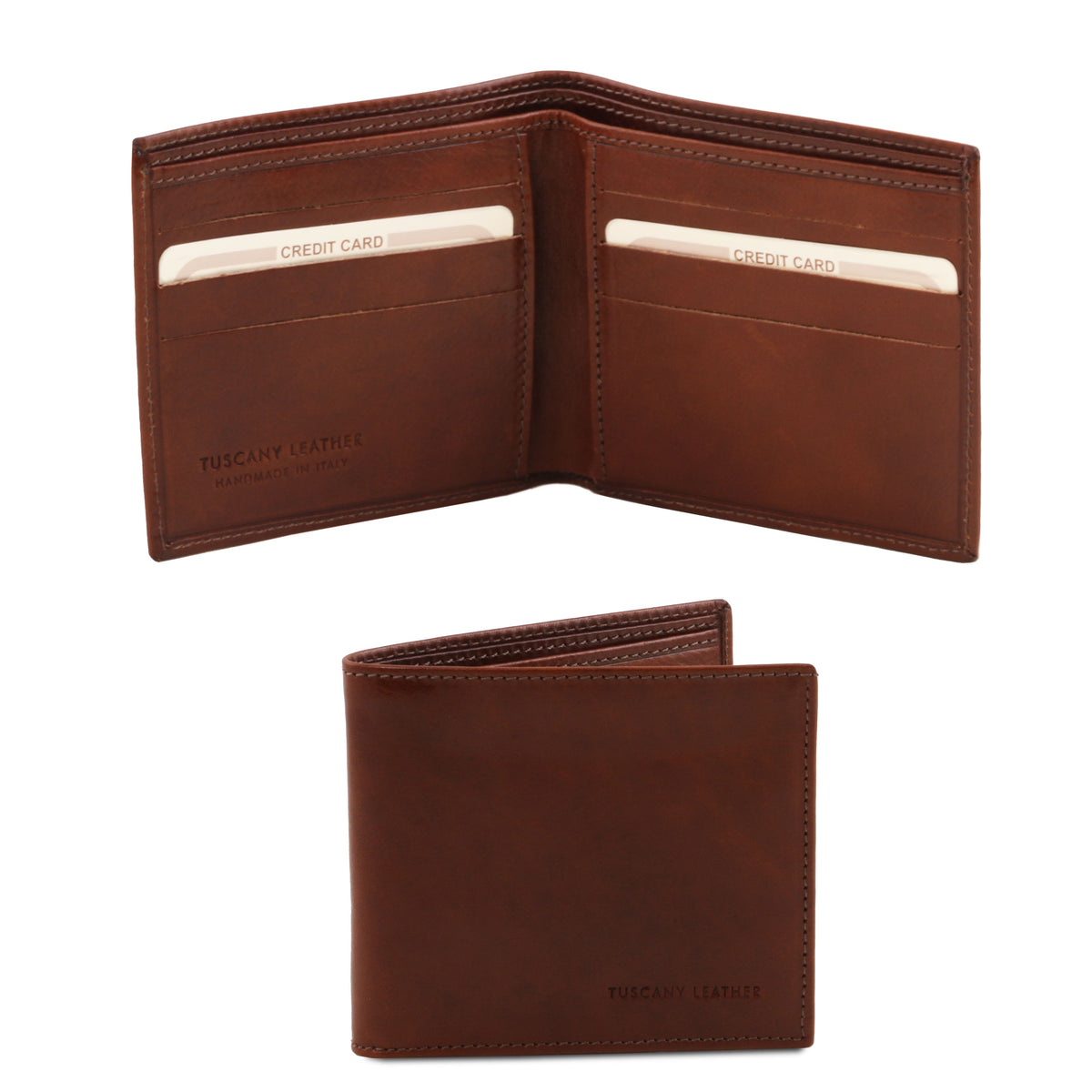 Portefeuille homme PURO en cuir pleine fleur 2 volets Image principale du produit