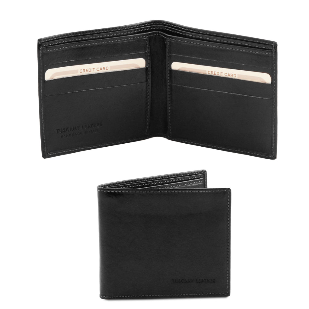 Portefeuille homme PURO en cuir pleine fleur 2 volets
