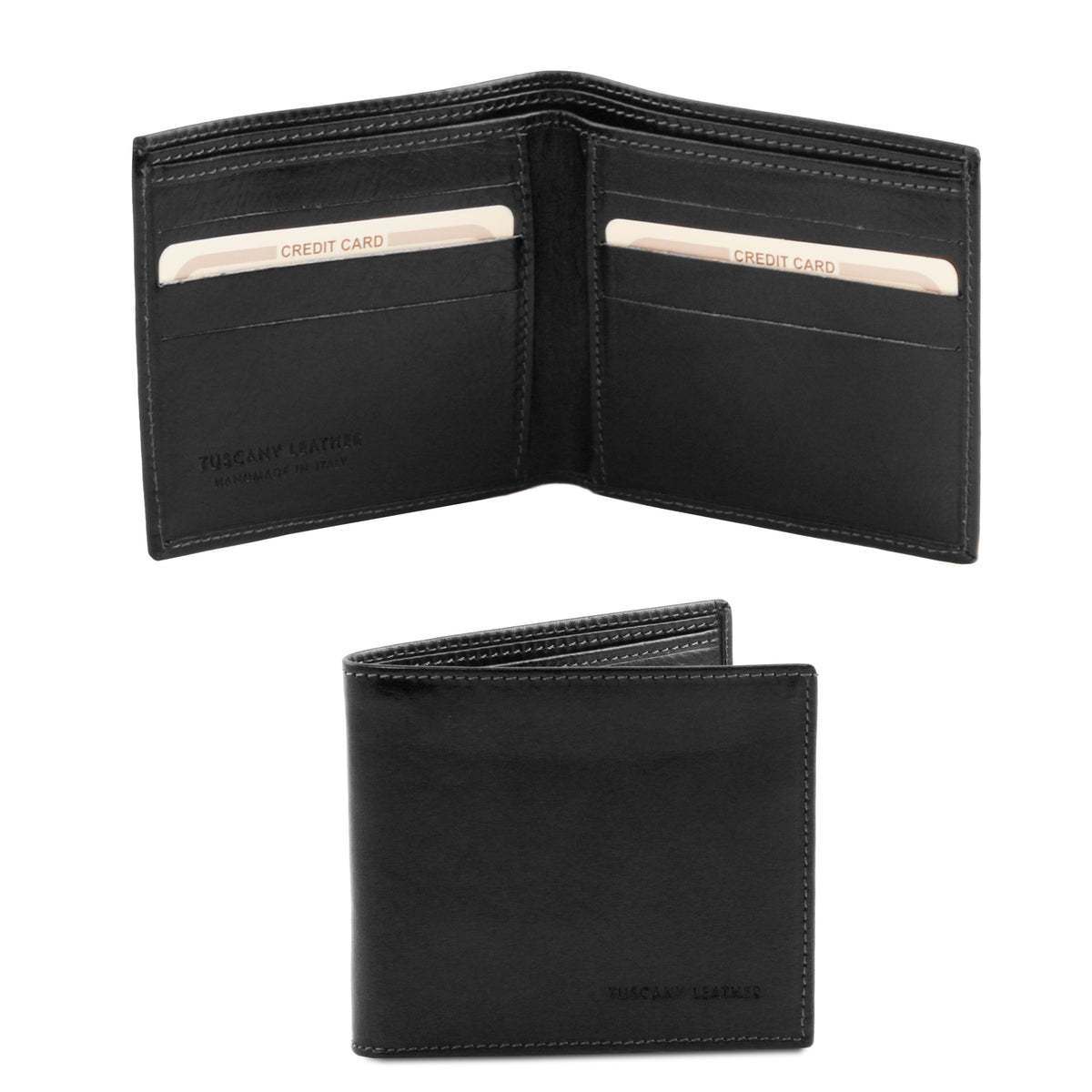 Portefeuille homme PURO en cuir pleine fleur 2 volets