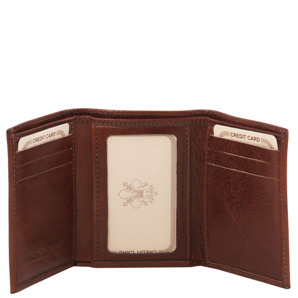 Portefeuille homme NOVE en cuir pleine fleur 3 volets