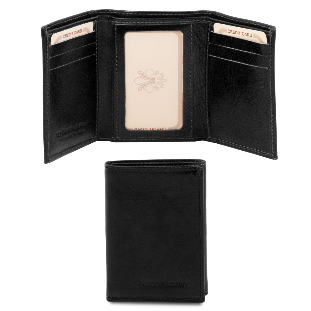 Portefeuille homme NOVE en cuir pleine fleur 3 volets