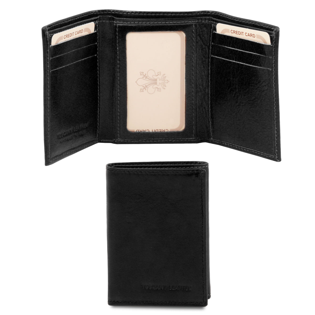 Portefeuille homme NOVE en cuir pleine fleur 3 volets