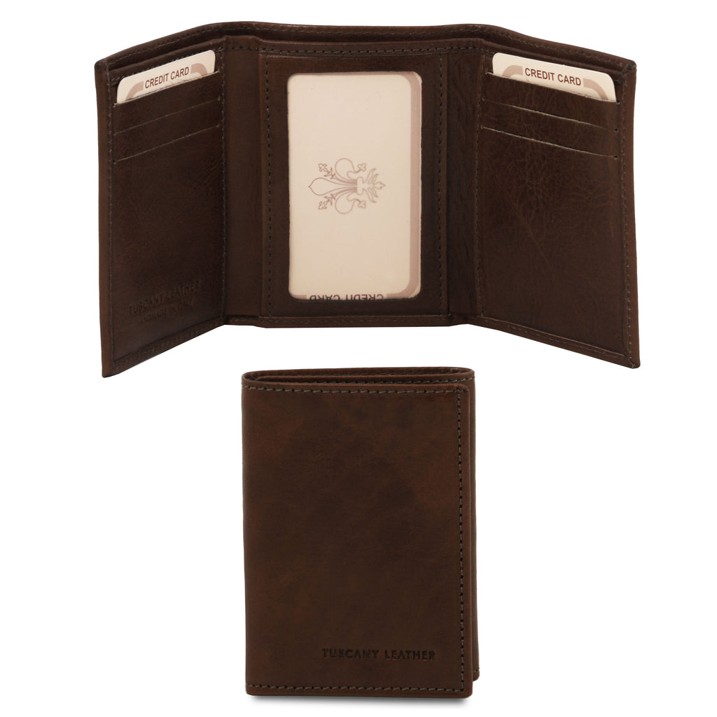 Portefeuille homme NOVE en cuir pleine fleur 3 volets