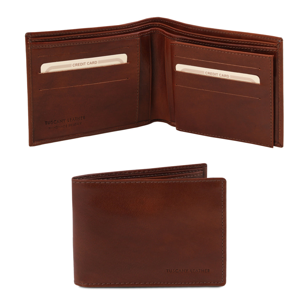 Portefeuille homme AMPIO en cuir pleine fleur 3 volets