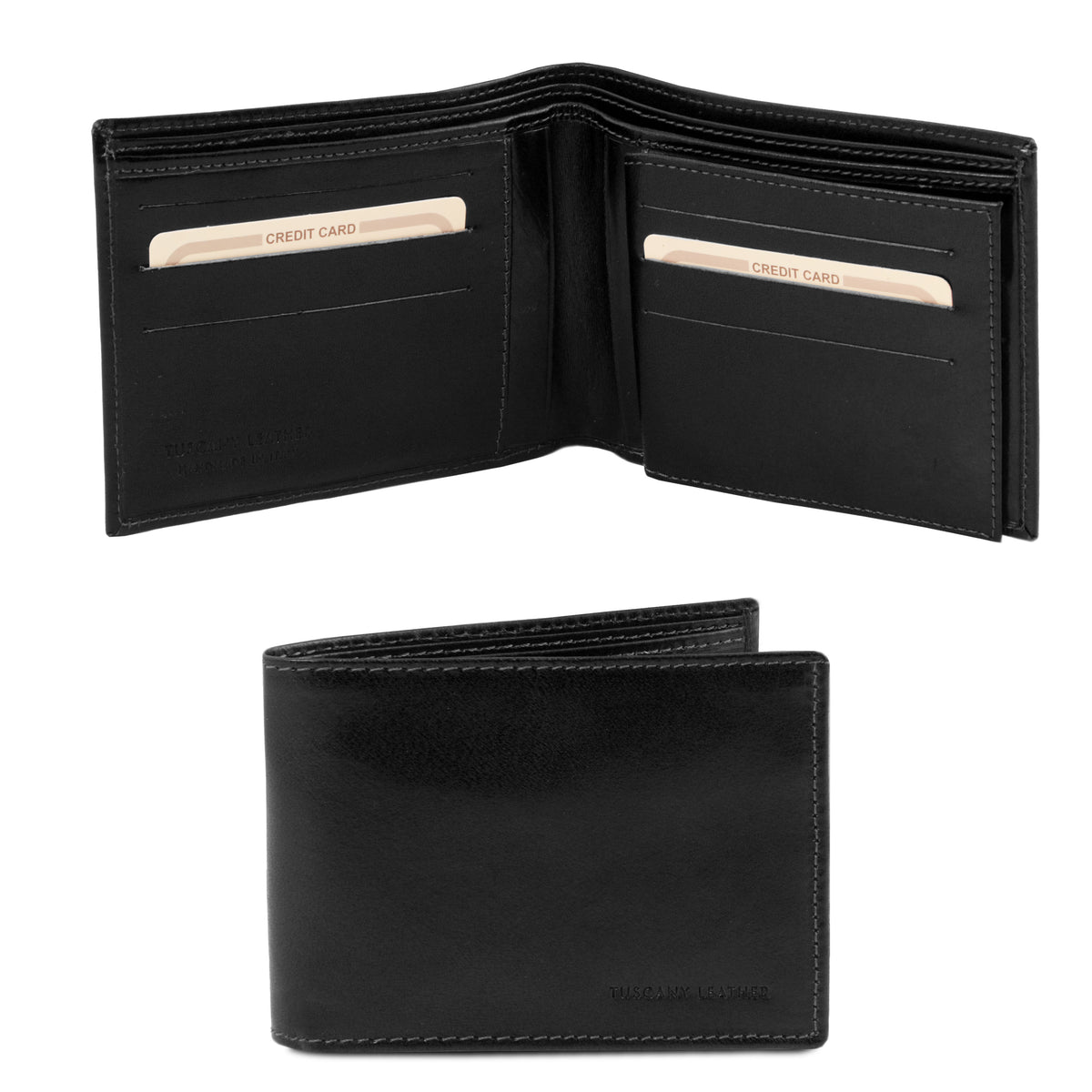 Portefeuille homme AMPIO en cuir pleine fleur 3 volets