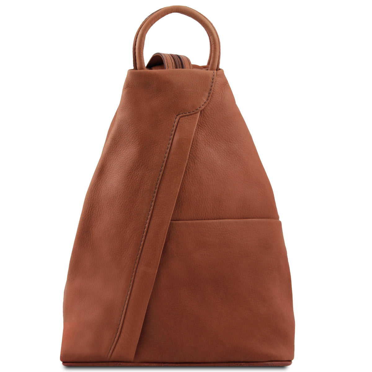 Sac à dos femme SHANGHAI épuré en cuir véritable pleine fleur Image principale du produit