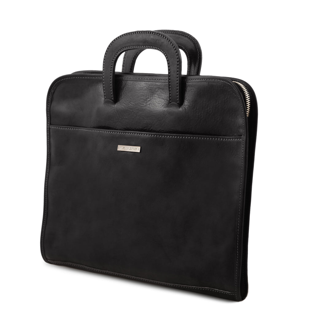 Serviette conférencier homme cuir pleine fleur A4 SORRENTO