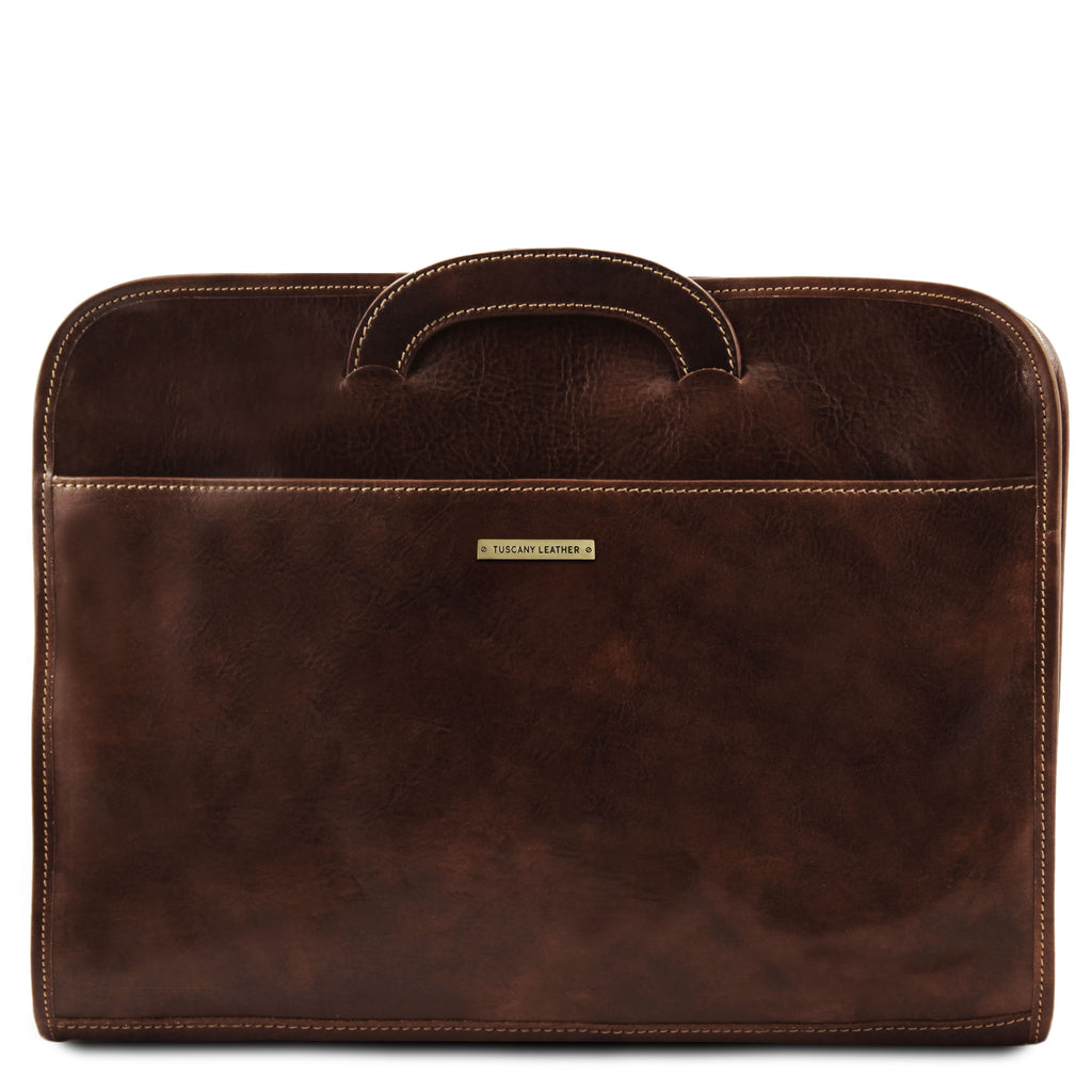 Serviette conférencier homme cuir pleine fleur A4 SORRENTO