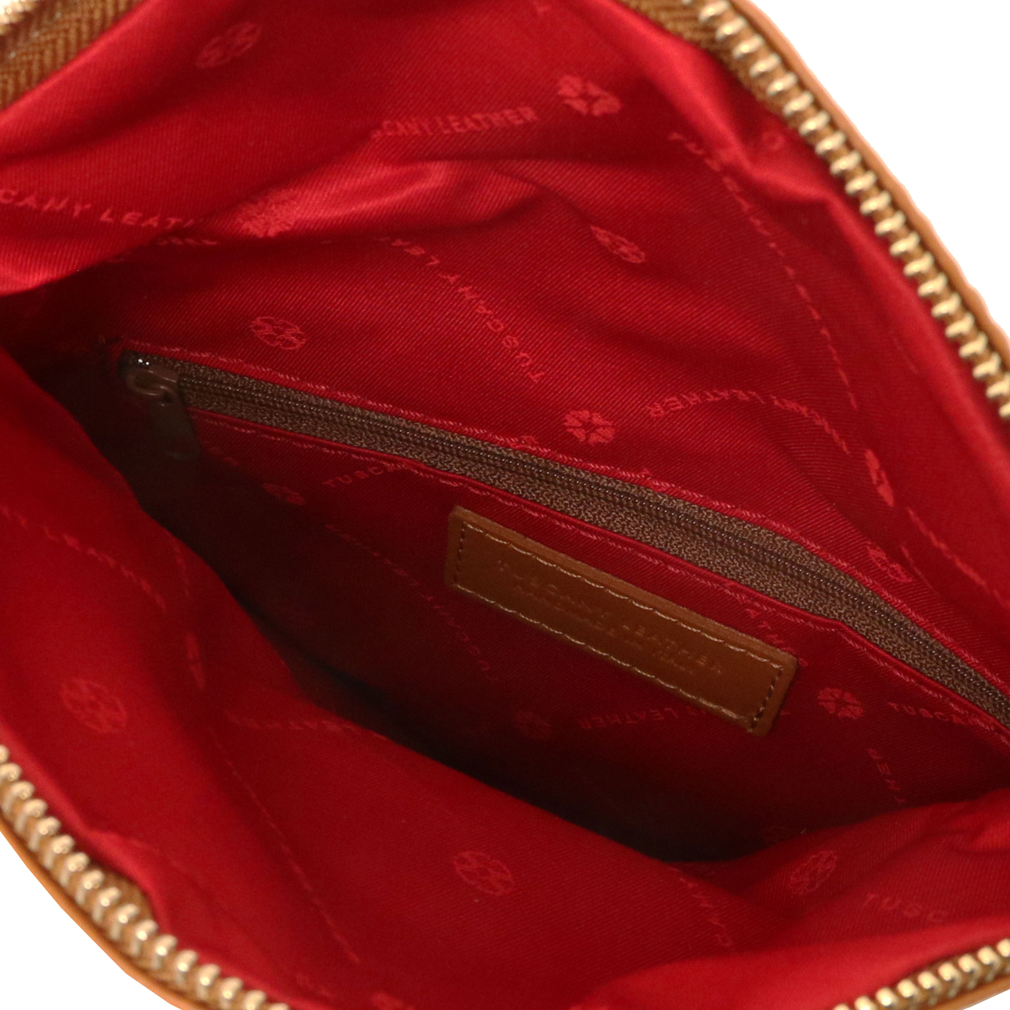 ALVÉA — Sac bandoulière en cuir pleine fleur avec pompon