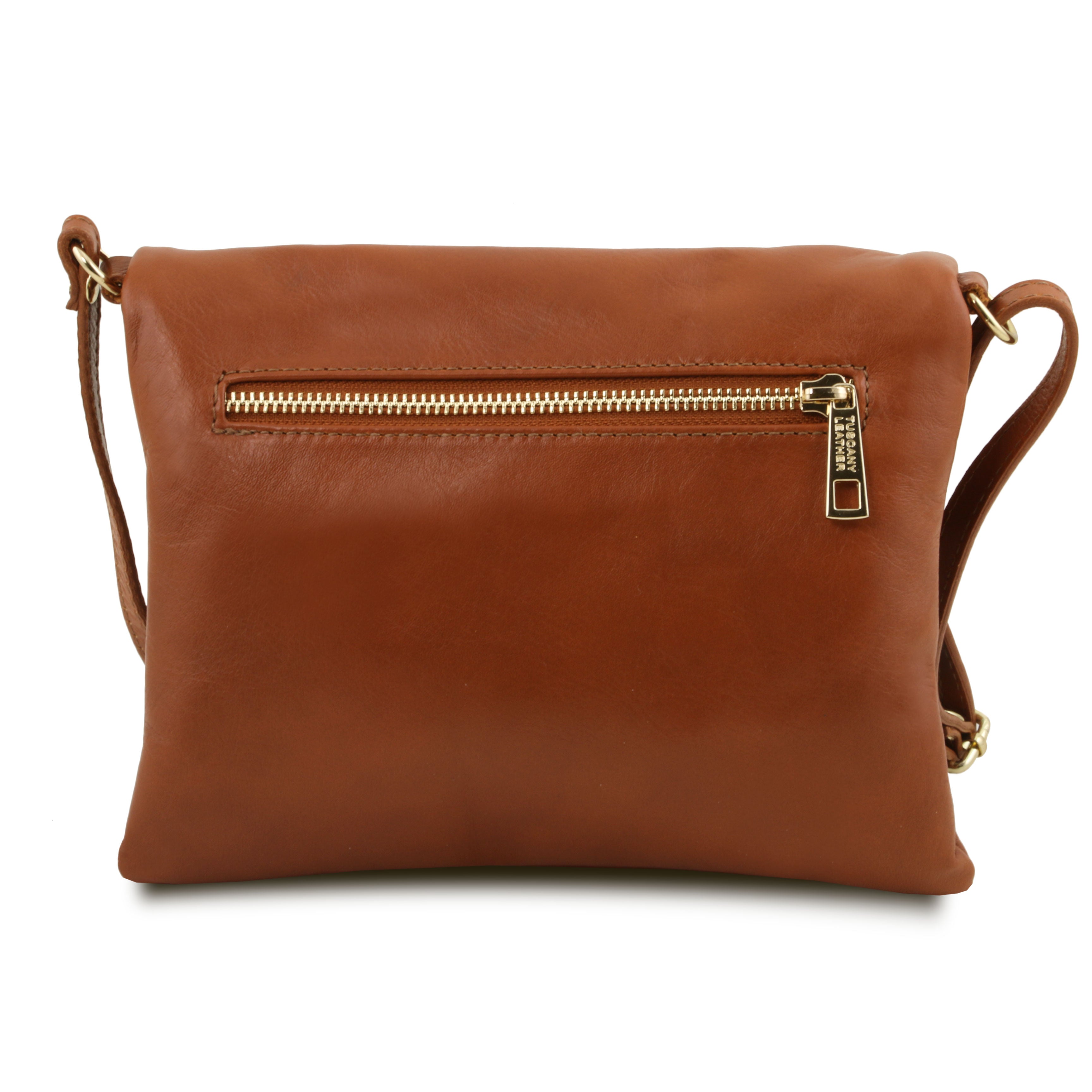 ALVÉA — Sac bandoulière en cuir pleine fleur avec pompon