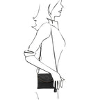 ALVÉA — Sac bandoulière en cuir pleine fleur avec pompon