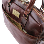Cartable cuir pour ordinateur 15,6 pouces 2 compartiments URBINO