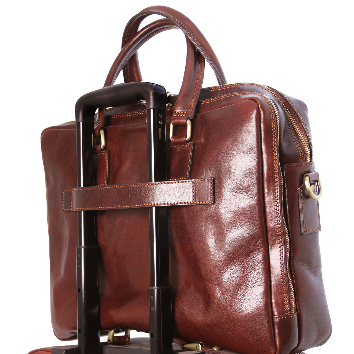 Cartable cuir pour ordinateur 15,6 pouces 2 compartiments URBINO