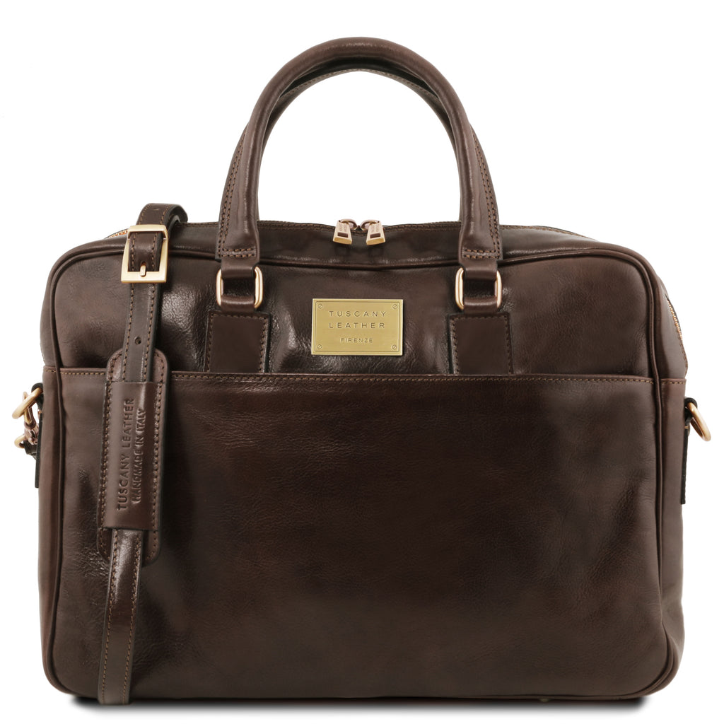 Cartable homme cuir pleine fleur ordinateur 15,6 pouces URBINO