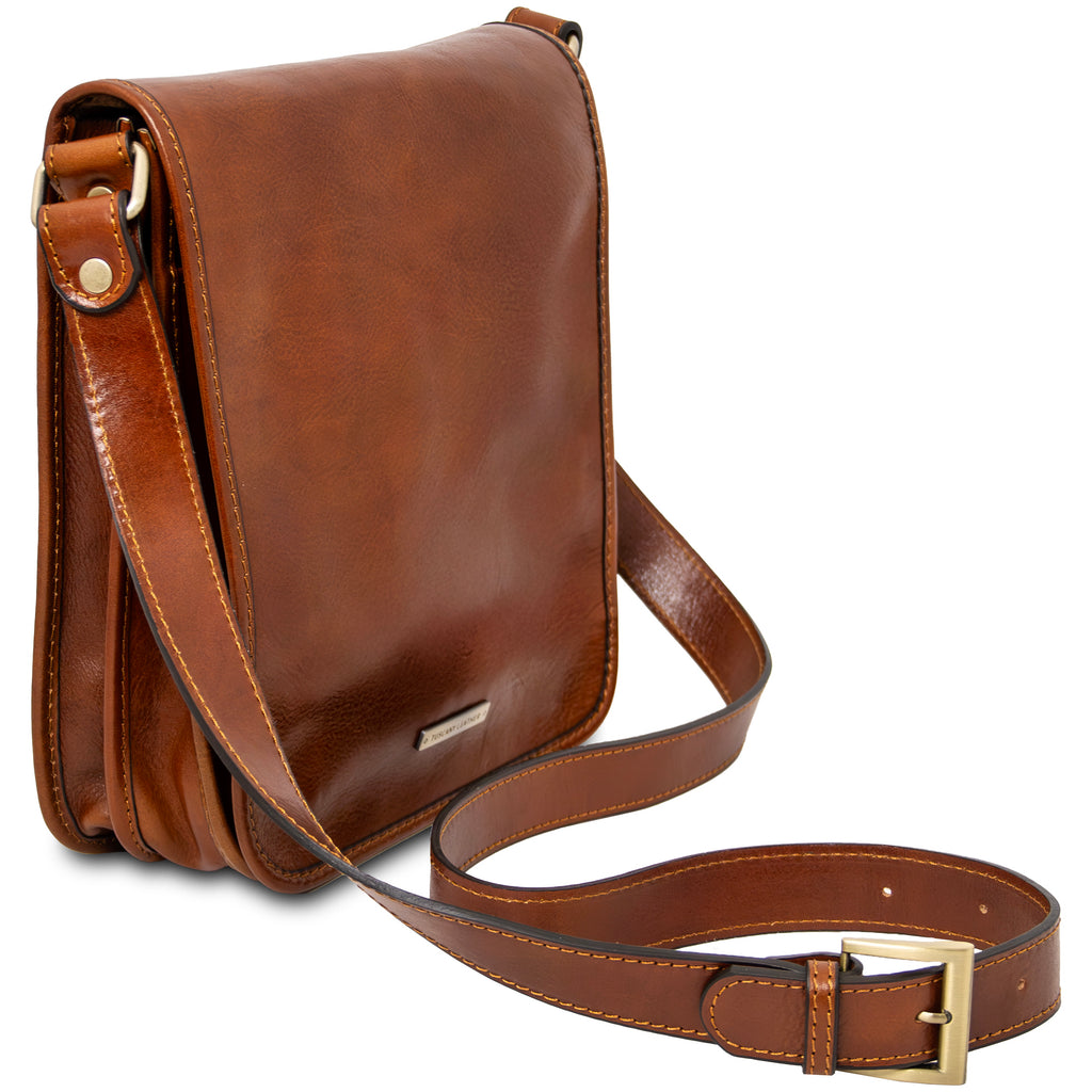Sac bandoulière homme LORENZO cuir tablette 10 pouces