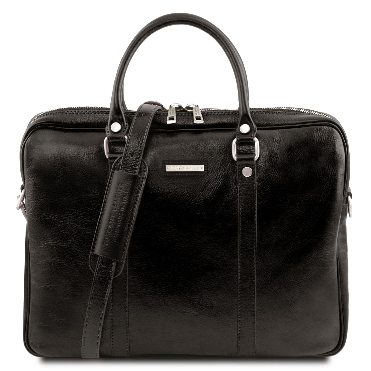 Serviette ordinateur homme cuir pleine fleur 15 pouces PRATO