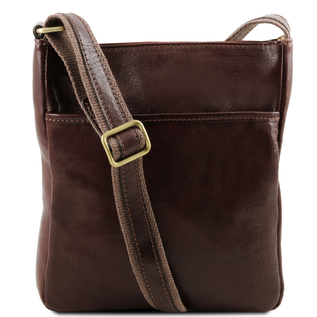 Sac bandoulière homme JASON en cuir pleine fleur compact