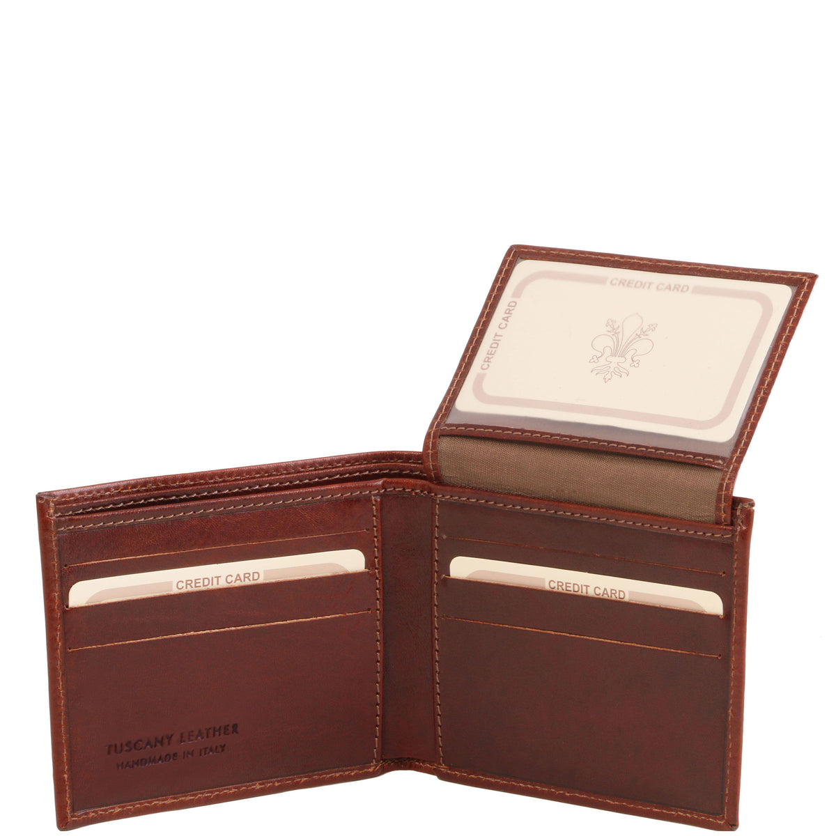 Portefeuille homme TRIO en cuir pleine fleur 3 volets