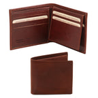 Portefeuille homme TRIO en cuir pleine fleur 3 volets