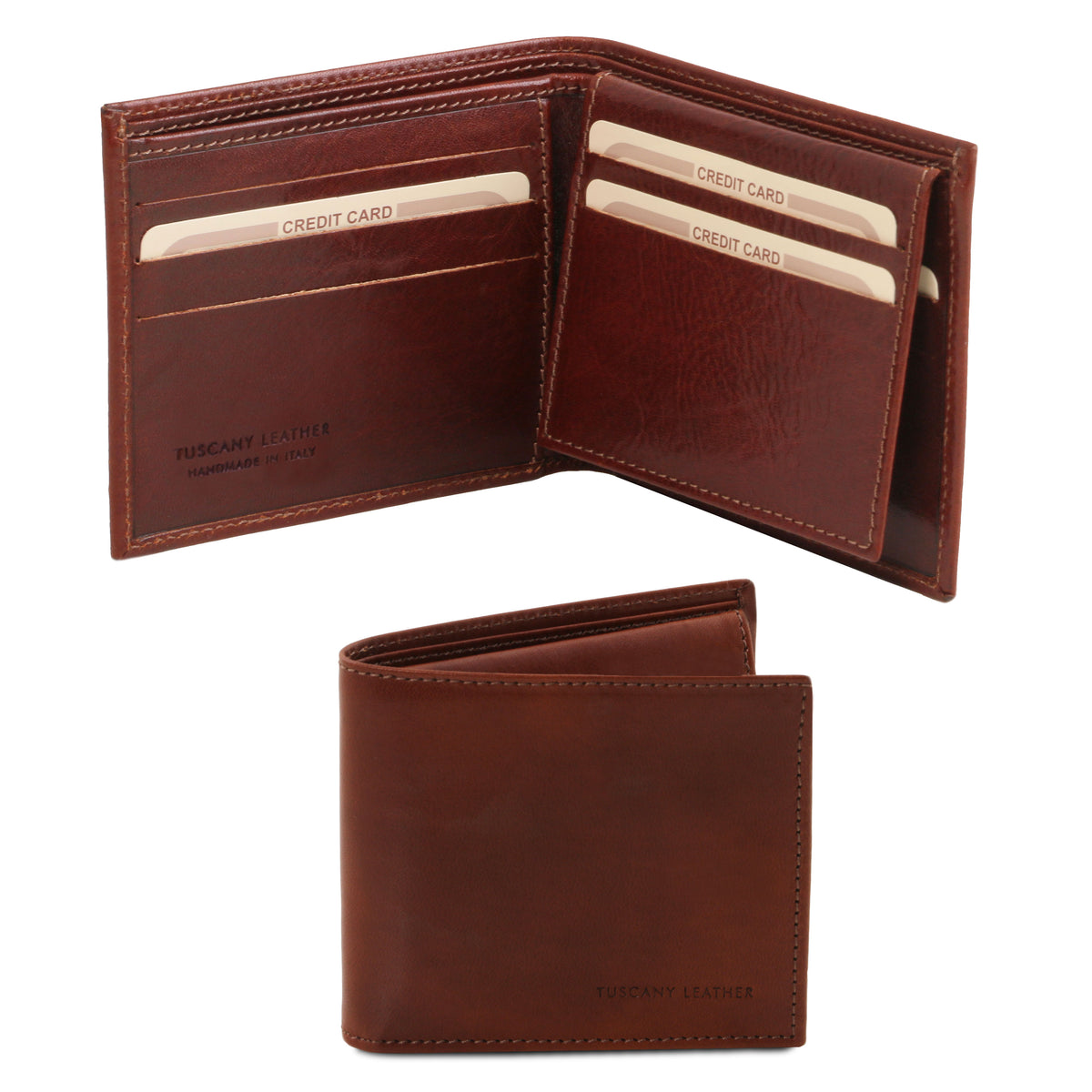 Portefeuille homme TRIO en cuir pleine fleur 3 volets