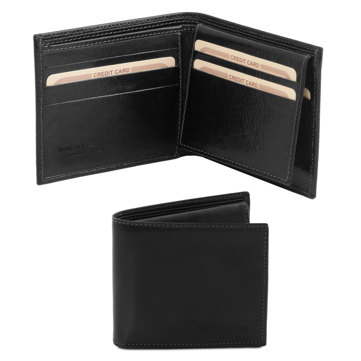 Portefeuille homme TRIO en cuir pleine fleur 3 volets