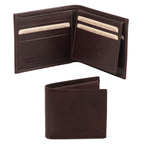 Portefeuille homme TRIO en cuir pleine fleur 3 volets