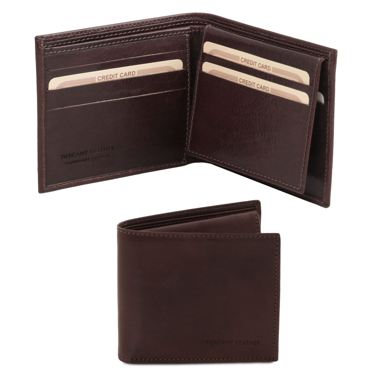 Portefeuille homme TRIO en cuir pleine fleur 3 volets