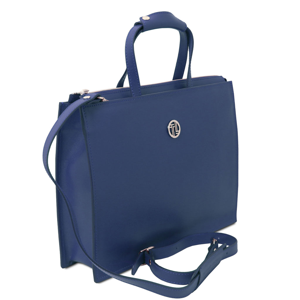 PALERMO — Serviette business en cuir Saffiano 3 compartiments