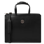 PALERMO — Serviette business en cuir Saffiano 3 compartiments