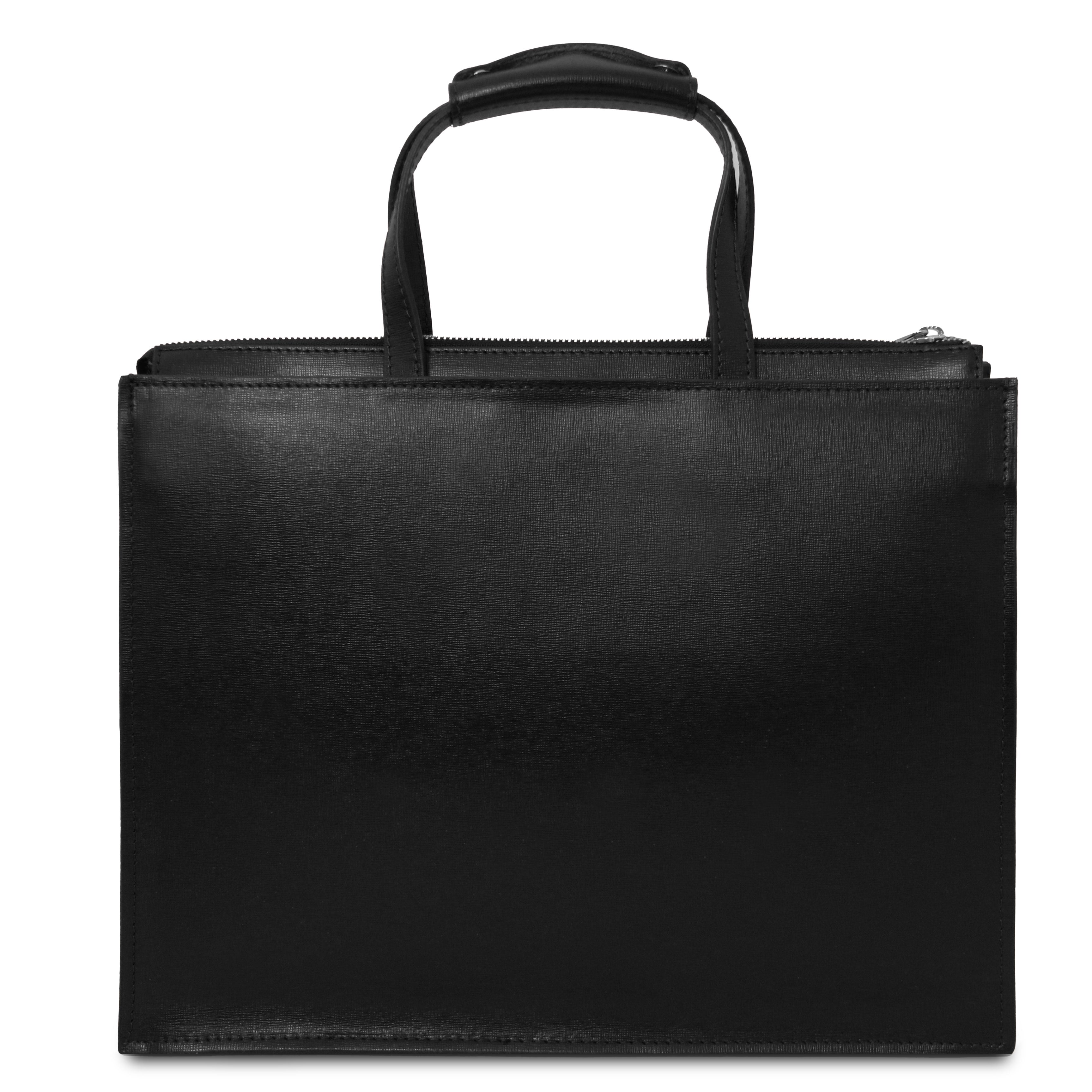 PALERMO — Serviette business en cuir Saffiano 3 compartiments