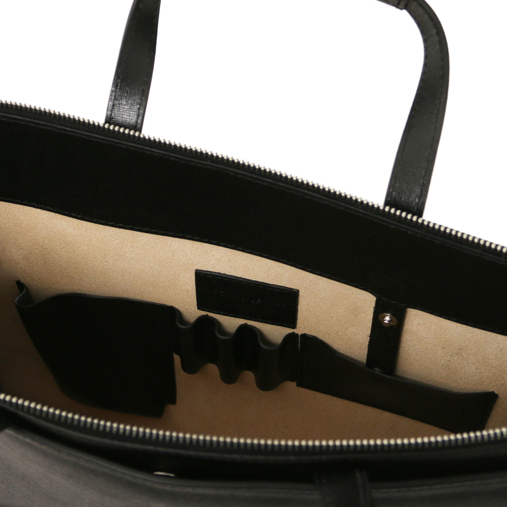 PALERMO — Serviette business en cuir Saffiano 3 compartiments