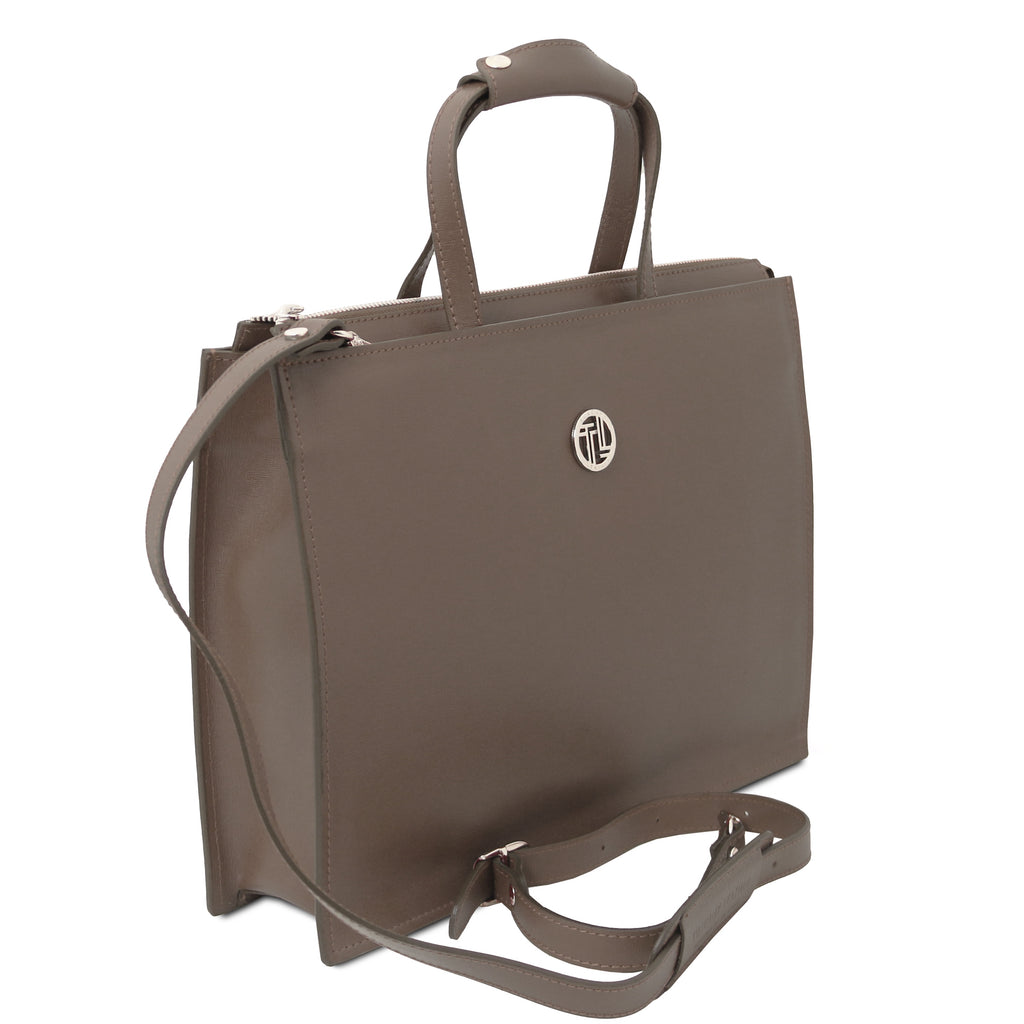 PALERMO — Serviette business en cuir Saffiano 3 compartiments