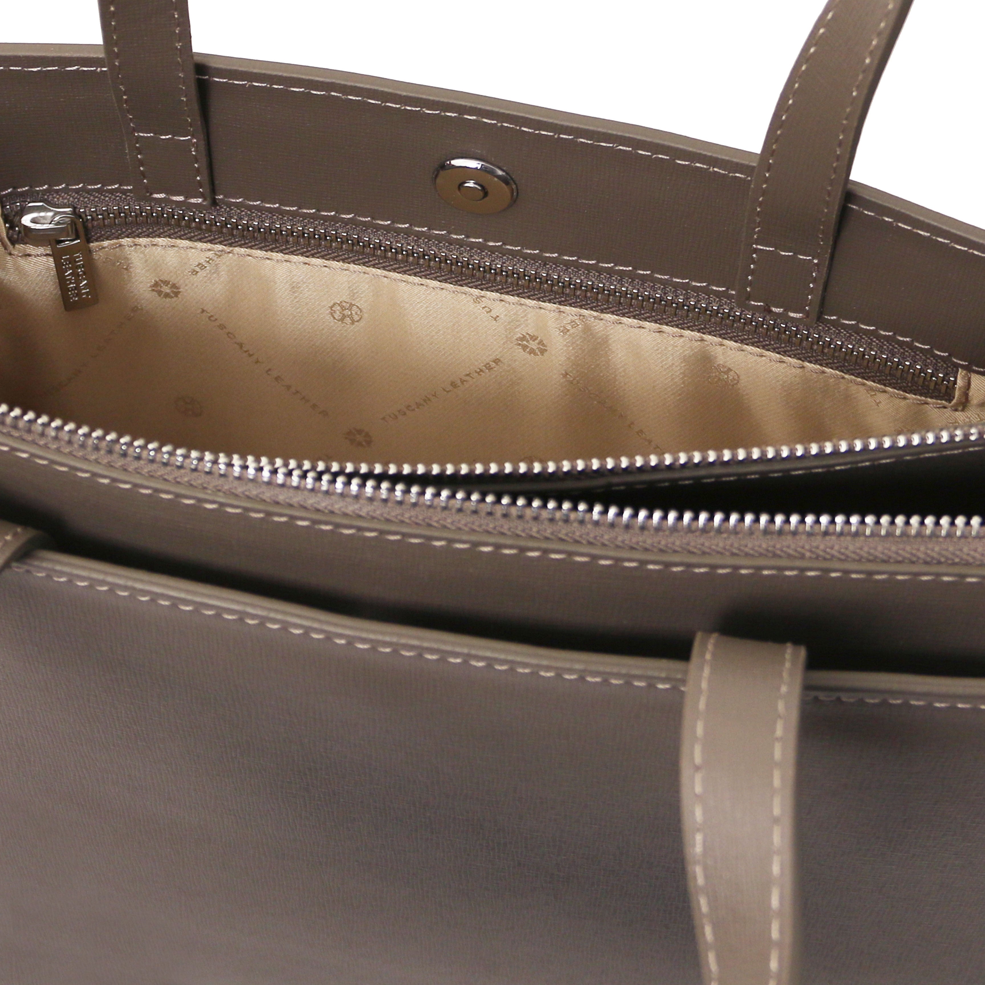 PALERMO — Serviette business en cuir Saffiano 3 compartiments