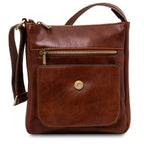 Sac bandoulière homme JIMMY cuir pleine fleur poche frontale