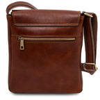 Sac bandoulière homme JIMMY cuir pleine fleur poche frontale