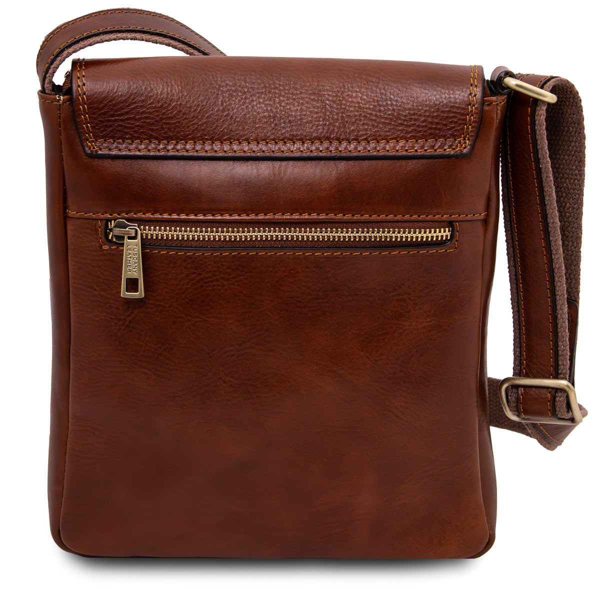 Sac bandoulière homme JIMMY cuir pleine fleur poche frontale