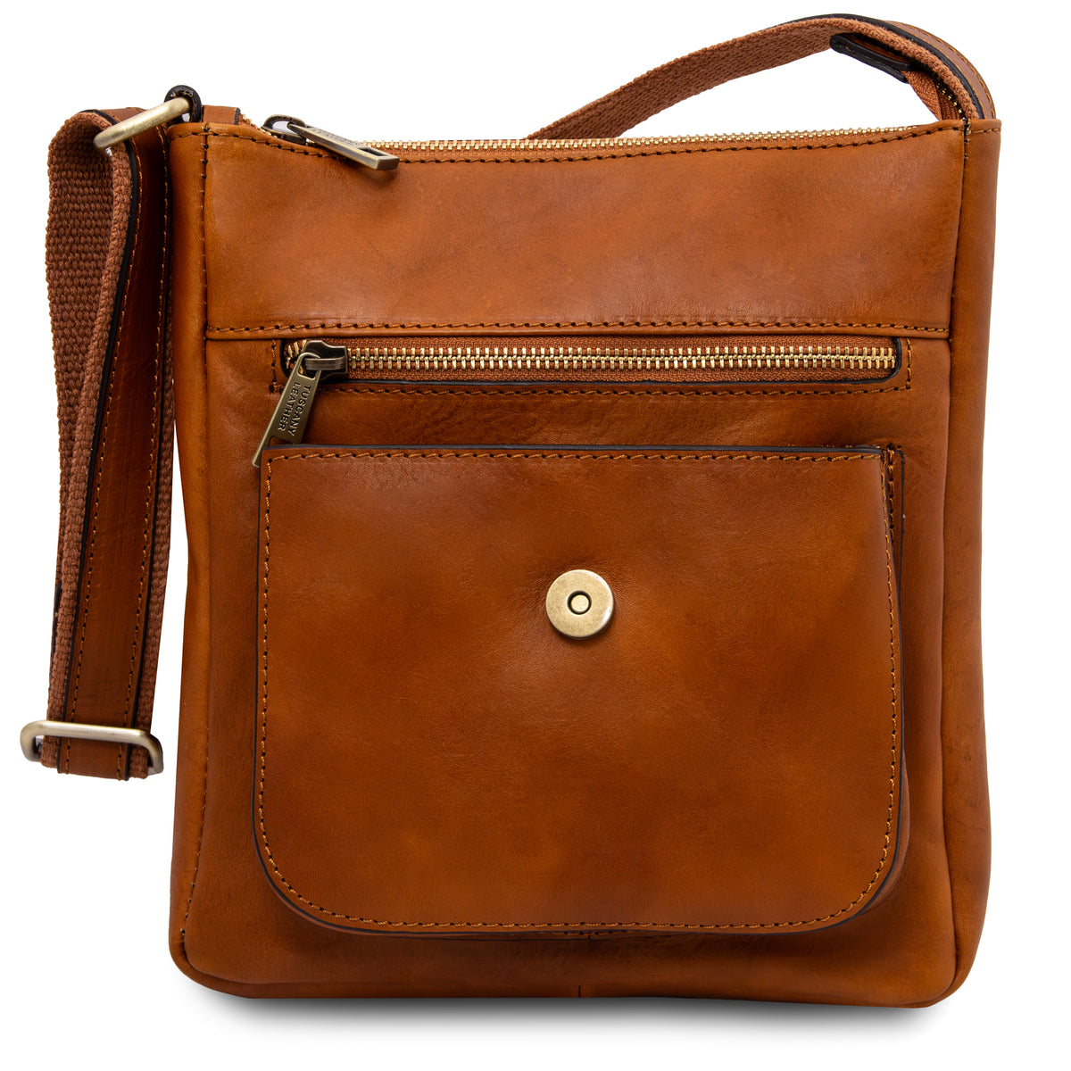 Sac bandoulière homme JIMMY cuir pleine fleur poche frontale