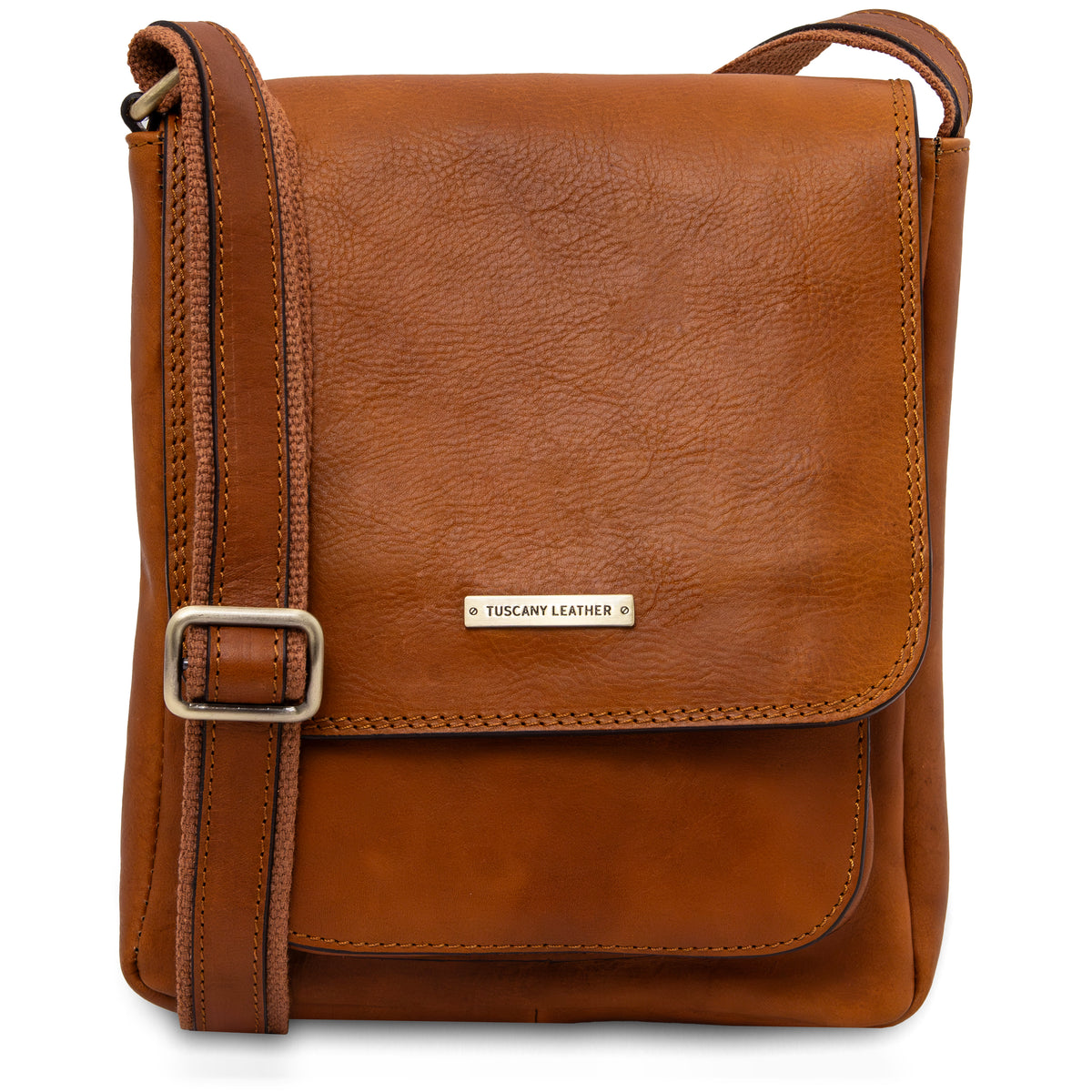 Sac bandoulière homme JIMMY cuir pleine fleur poche frontale
