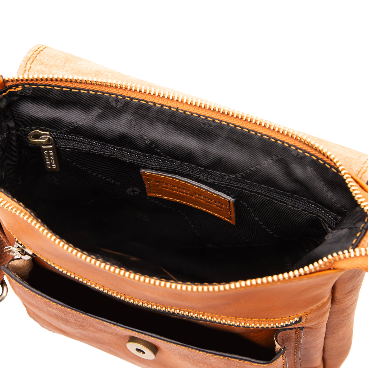 Sac bandoulière homme JIMMY cuir pleine fleur poche frontale