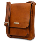 Sac bandoulière homme JIMMY cuir pleine fleur poche frontale