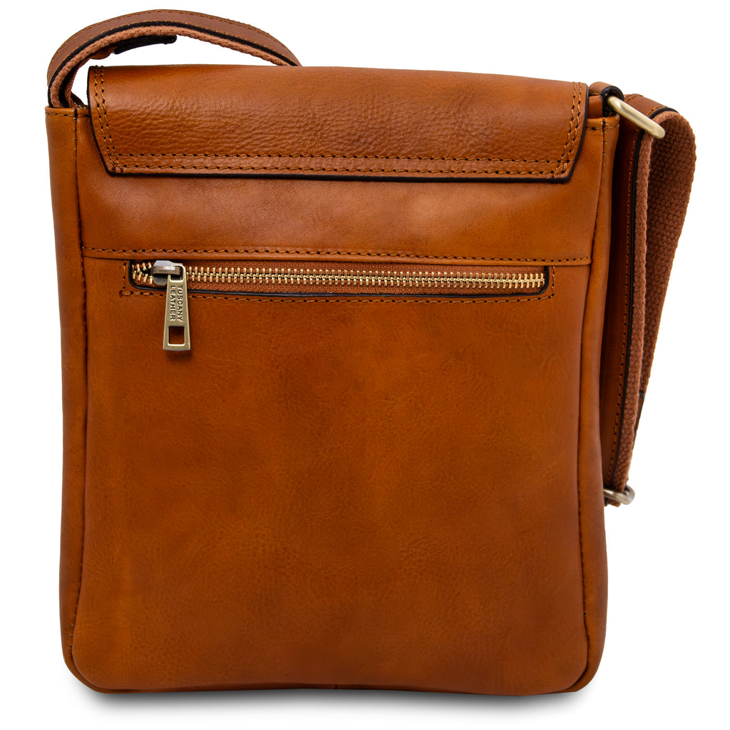 Sac bandoulière homme JIMMY cuir pleine fleur poche frontale