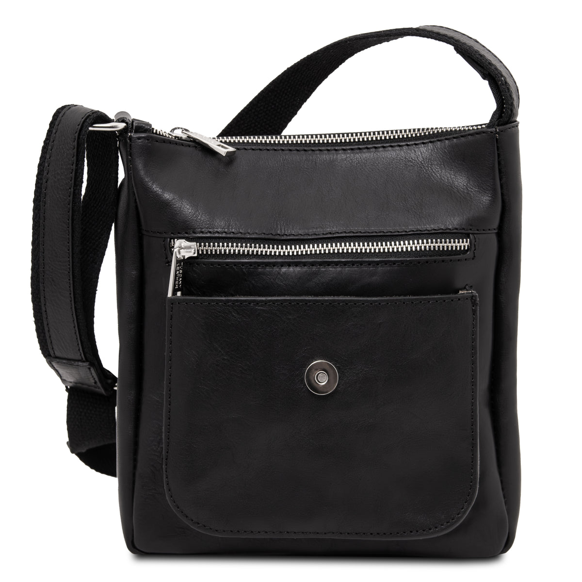 Sac bandoulière homme JIMMY cuir pleine fleur poche frontale